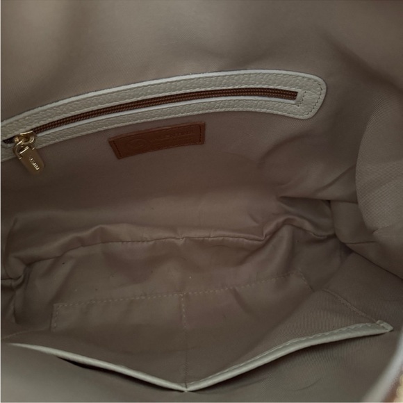 Valentina Cream and Brown Shoulder Bag - Picture 6 of 7